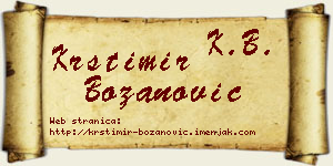 Krstimir Božanović vizit kartica